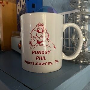 Punxsy Phil White Mug Vintage